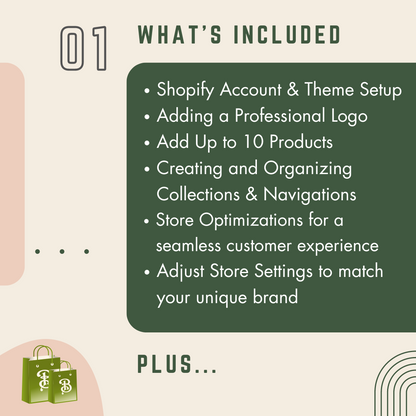 what's included shopify setup package